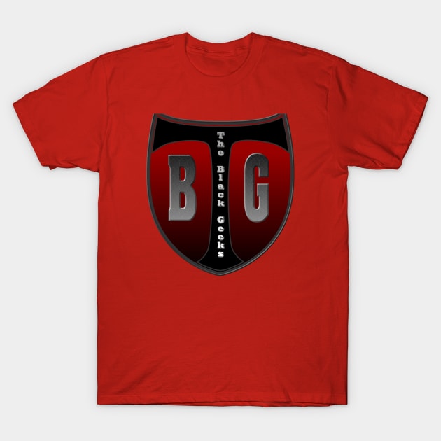 The Black Geeks Crest - Red/Full T-Shirt by TheBlackGeeks